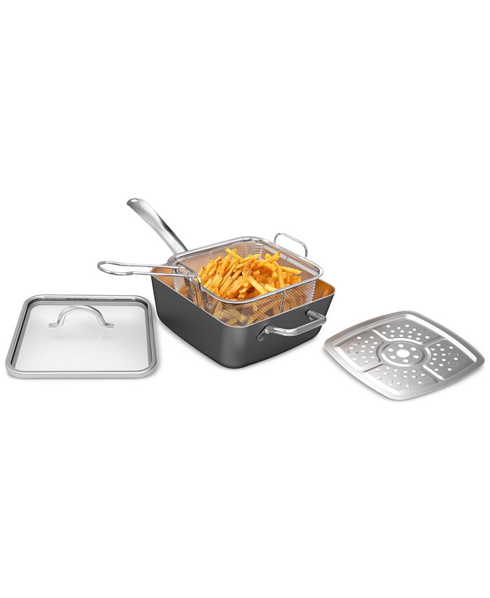Bella Crux 9.5" Copper Titanium DeepDish Pan Set, Created for Macy's
