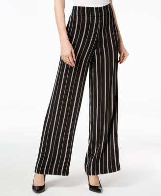 womens striped wide leg pants