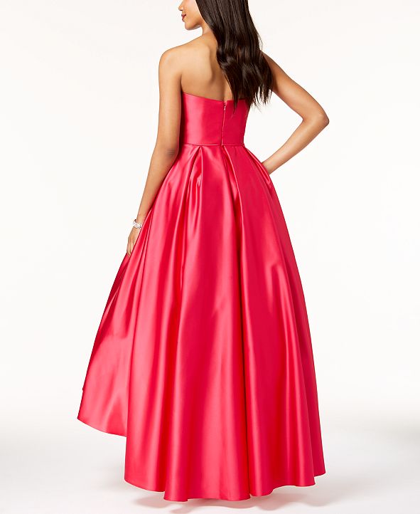 betsy & adam high low gown