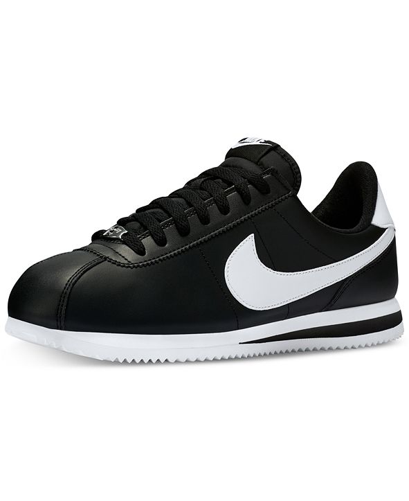 nike men's cortez basic leather casual sneakers from finish line