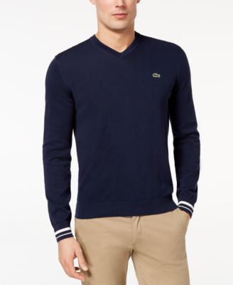 Lacoste Men's V-Neck Sweater \u0026 Reviews 