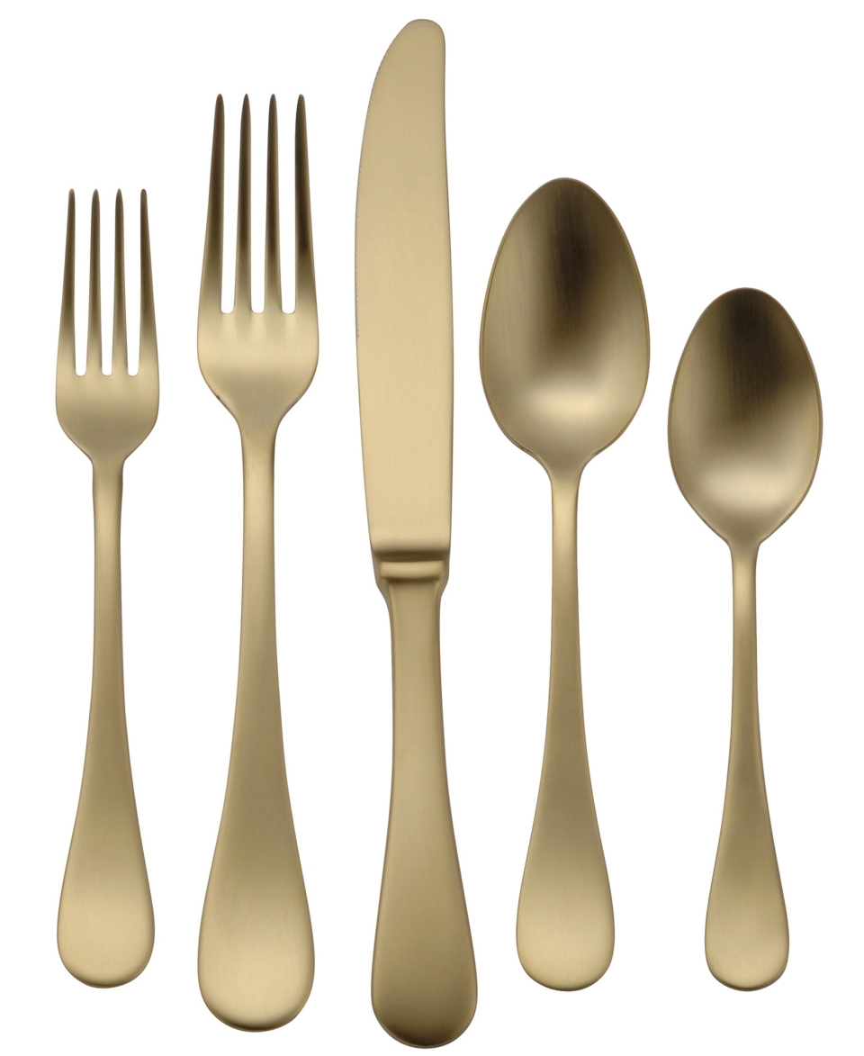 Oneida Flatware 18/10, Alessandra Gold 5 Piece Place Setting