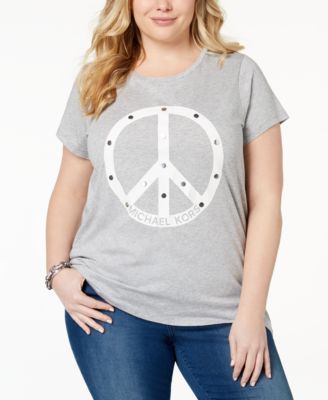 michael kors plus size logo shirt