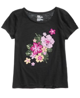 Epic Threads Sequin Floral T-Shirt, Big Girls, Created for Macy's ...