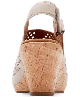 women's briah perforated slingback wedges