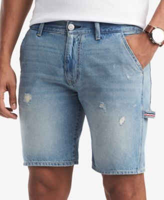 mens stretch jean shorts