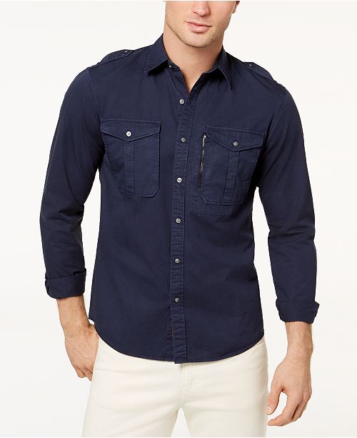 Michael Kors Men S Modern Safari Shirt Reviews Casual Button Down Shirts Men Macy S
