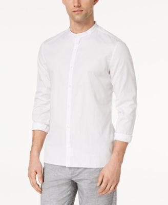 calvin klein mandarin collar shirt