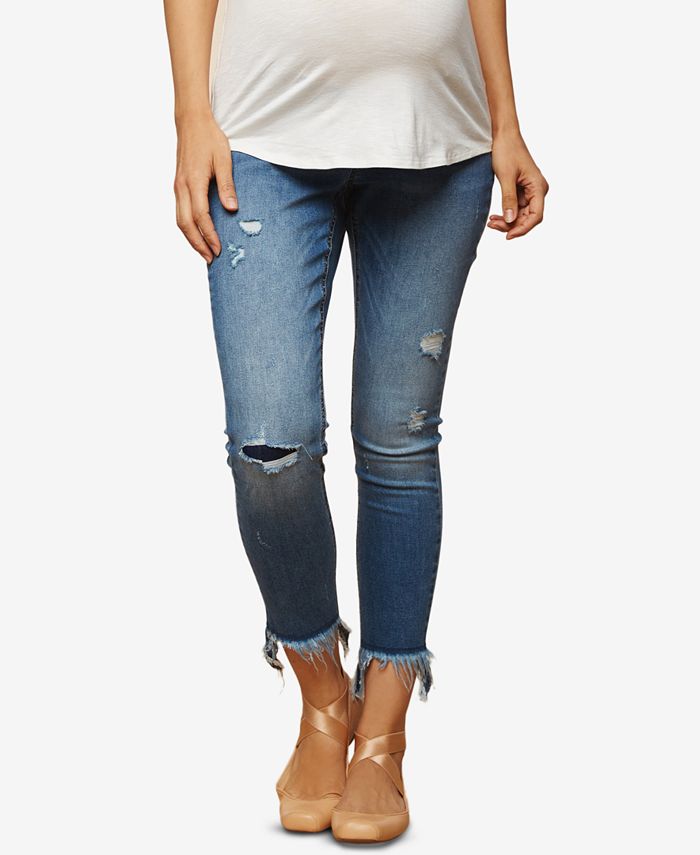 Jessica Simpson Maternity Cropped Skinny Jeans Reviews Maternity Women Macy S But today, she expanded into a new category, dropping a special collab with motherhood maternity. jessica simpson maternity cropped