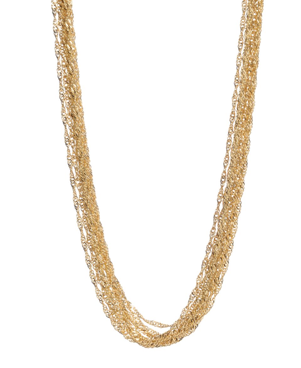 Kenneth Cole New York Necklace, Lime and Brown Seed Bead Multi Row