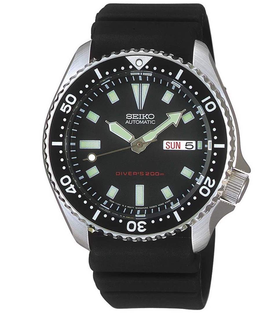 Seiko Watch, Mens Automatic Black Polyurethane Strap 40mm SKX173   Watches   Jewelry & Watches