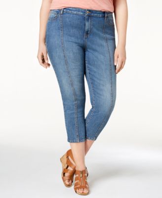 Style \u0026 Co Plus Size Seamed Capri Jeans 