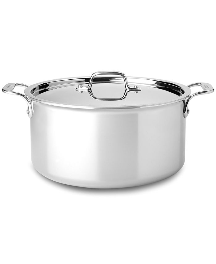 AllClad Stainless Steel 8 Qt. Covered Stockpot & Reviews Cookware
