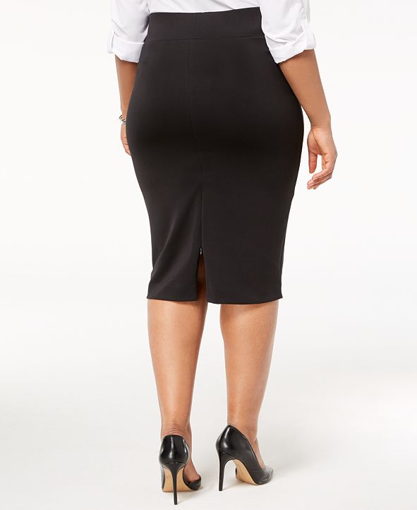 Alfani Plus Size Knit Pencil Skirt, Created for Macy's & Reviews ...
