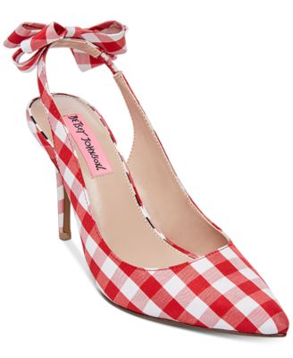 betsey johnson gingham shoes