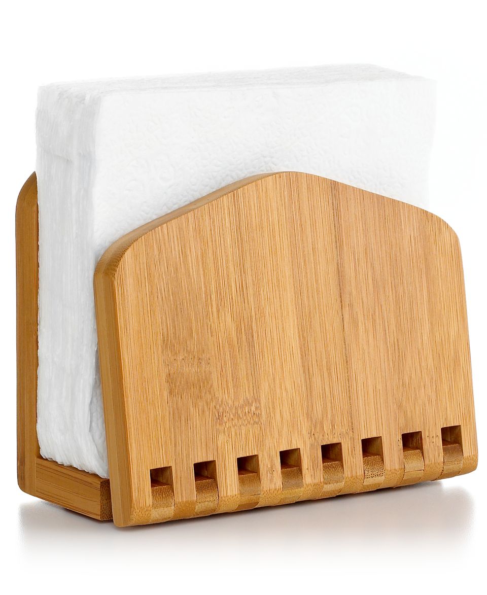 Martha Stewart Collection Bamboo Napkin Holder   Kitchen Gadgets