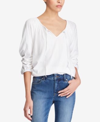 macy's ralph lauren petite tops