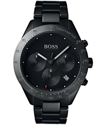 boss talent men's black ceramic bracelet watch