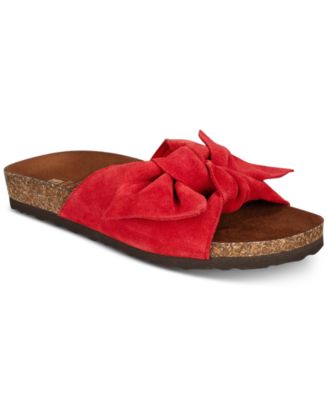 white mountain bow footbed sandals