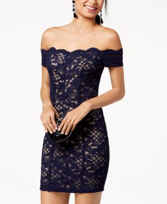 speechless off the shoulder bodycon dress