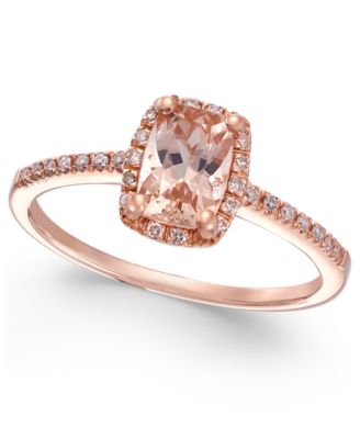 macy's engagement rings rose gold