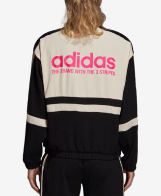 adidas track jacket women's macys