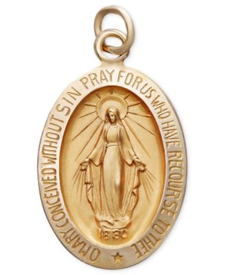 mama mary pendant gold