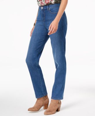 women's high rise straight leg jeans