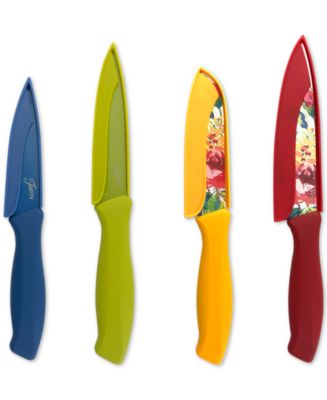 8-Pc. Floral Decal Cutlery Set with Sheaths