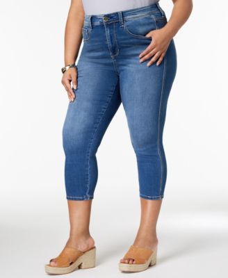 plus size cropped skinny jeans