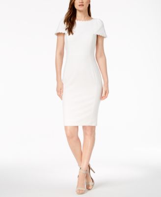 calvin klein puff sleeve dress