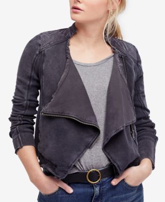 moto jacket with fur collar