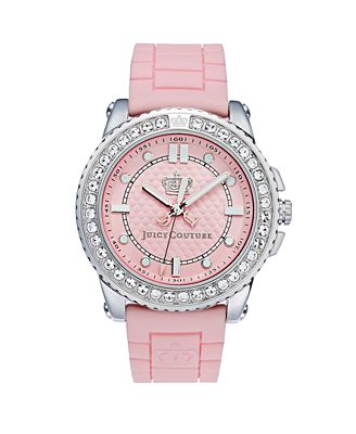 Juicy Couture Watch, Women's Pedigree Pink Jelly Strap 1900793 ...