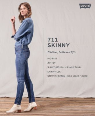 levi's 711 skinny jeans white