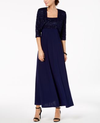 r & m richards sleeveless embellished empire waist dress