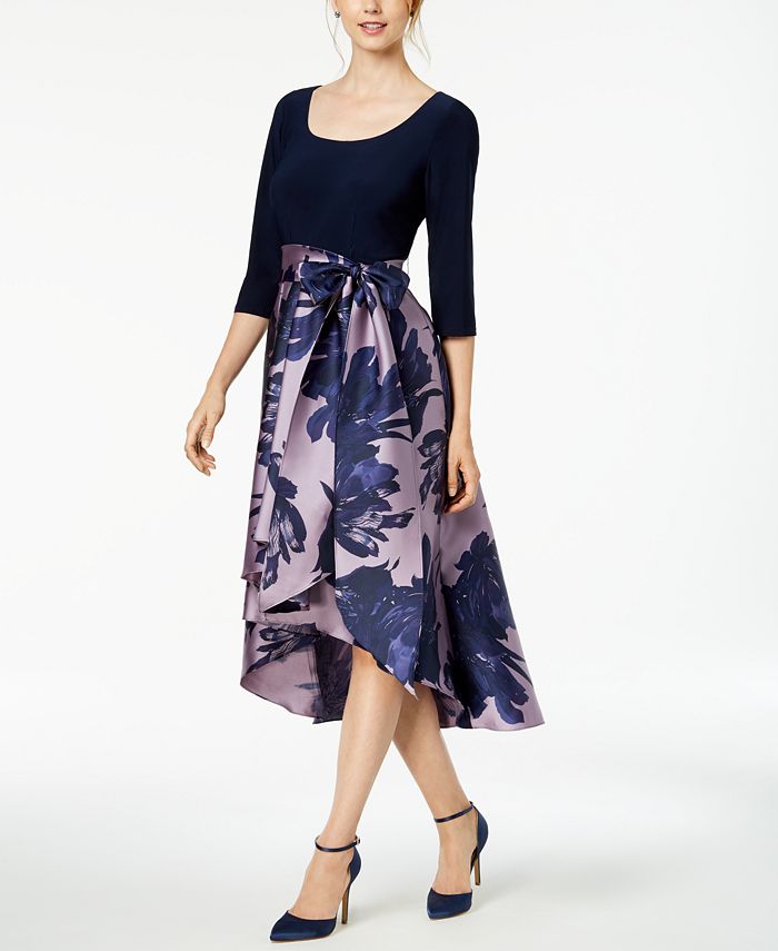 rm richards high low taffeta gown