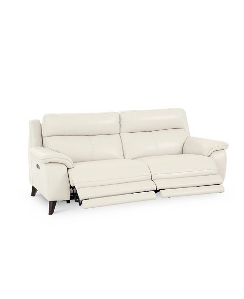 Furniture Milany 87 Leather Power Reclining Sofa With Power Headrest And Usb Power Outlet Created For Macy S Reviews Furniture Macy S
