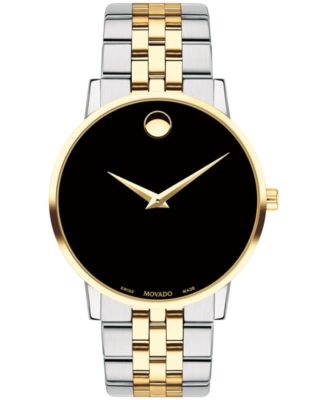 movado two tone museum watch