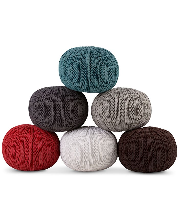Simpli Home Emons Round Pouf & Reviews - Furniture - Macy's