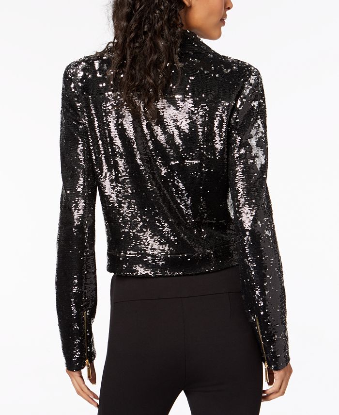 Rachel Zoe Cassie Sequined Moto Jacket & Reviews Jackets & Blazers