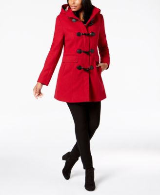 tommy hilfiger women's hooded toggle coat
