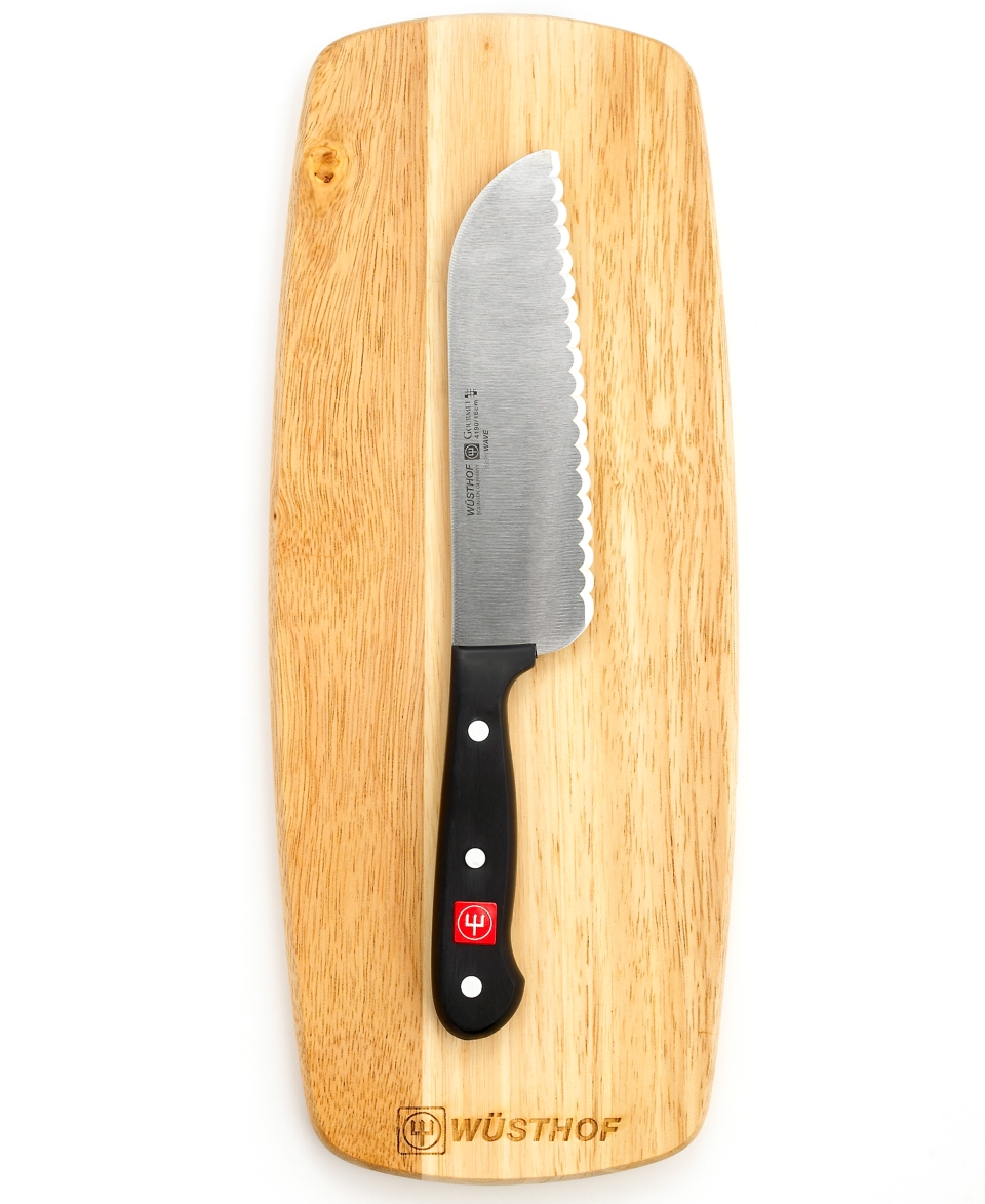 Wusthof Wave Knife and Cutting Board Set, Gourmet