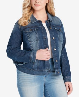 macys plus size jean jacket