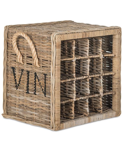 Safavieh Aziza 16 Bottle Wicker Wine Rack Reviews Furniture Macy S