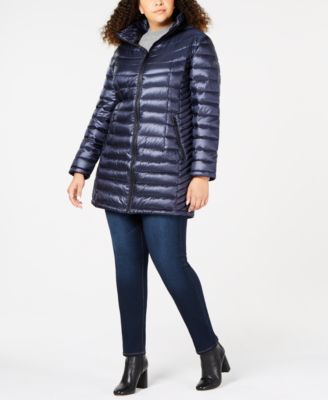 macys plus womens coats