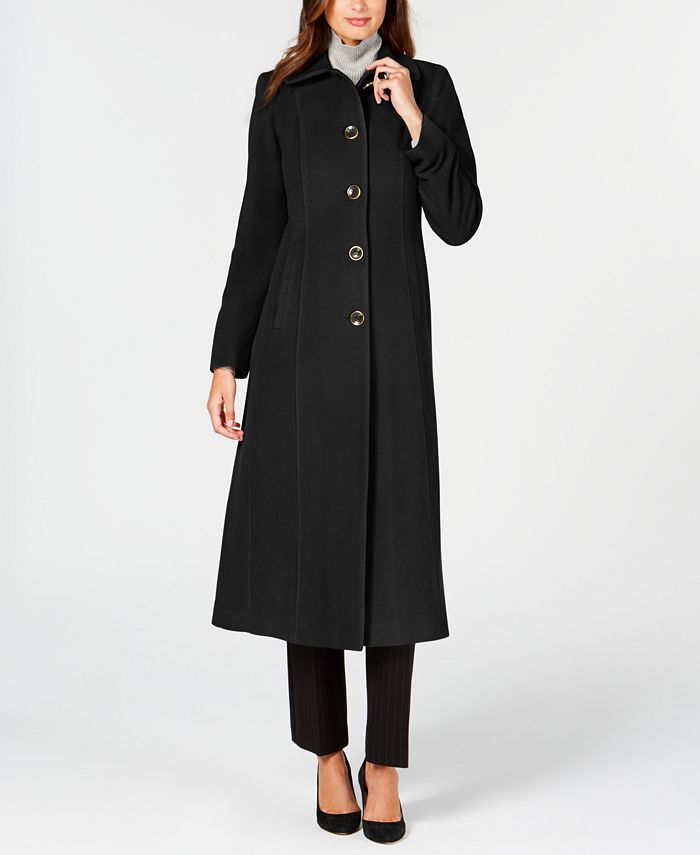 Anne Klein Petite SingleBreasted Maxi Wool Coat & Reviews Coats Petites Macy