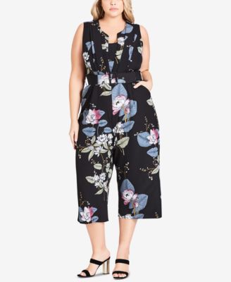 macys plus size white jumpsuits