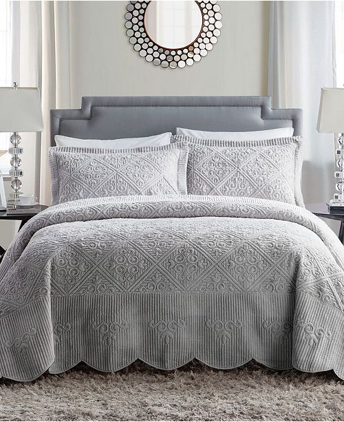 Vcny Home Westland 3 Pc Full Plush Bedspread Set Reviews Home Macy S