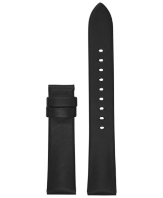 Black Leather Smart Watch Strap 