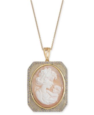 mother and baby cameo necklace